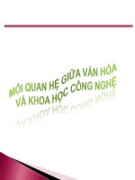 Báo cáo: Mối quan hệ giữa văn hóa và khoa học công nghệ pptx