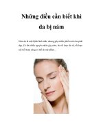 Những điều cần biết khi da bị nám potx