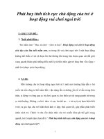 Phát huy tính tích cực chủ động của trẻ ở hoạt động vui chơi ngoi trời ppt