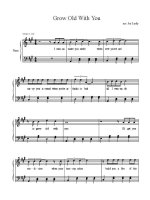 Bản nhạc Grow old with you the wedding singer pdf