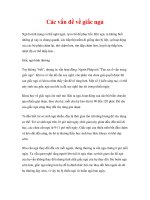 Các vấn đề về giấc ngủ Ngủ - cơ thể nghỉ ngơi docx