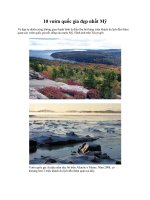 10 vườn quốc gia đẹp nhất Mỹ ppsx