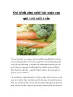 Qui trình công nghệ bảo quản rau quả tươi xuất khẩu ppt