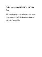 5 điều bạn gái nên biết khi ''''ve vãn'''' đàn ông Lời nói nhẹ nhàng, cảm giác ppt