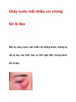 Chảy nước mắt nhiều coi chừng tắc lệ đạo pdf