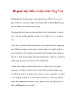 Những lời khuyên trong học thi cử - Bí quyết đọc hiểu và đọc lướt tiếng Anh potx