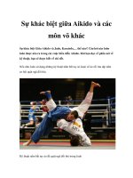 Sự khác biệt giữa Aikido và các môn võ khác docx