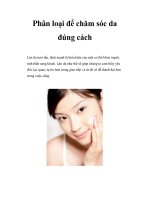 Phân loại để chăm sóc da đúng cách potx