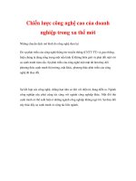 Chiến lược công nghệ cao của doanh nghiệp trong xu thế mới pps