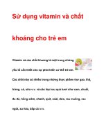 Sử dụng vitamin và chất khoáng cho trẻ em pps