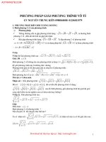 Phương pháp giải phương trình vô tỷ