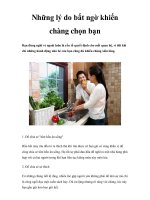 Những lý do bất ngờ khiến chàng chọn bạn ppt