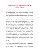 Lá thư gửi vua Minh Mạng của tổng thống Mỹ Andrew Jackson ppt