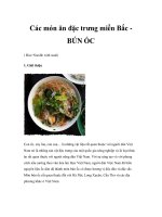 Các món ăn đặc trưng miền Bắc - BÚN ỐC pps