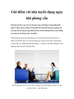 Ghi điểm với nhà tuyển dụng ngay khi phỏng vấn ppt