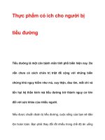 Thực phẩm có ích cho người bị tiểu đường ppt