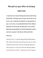 Hóa giải sự nguy hiểm của dị dạng mạch máu docx