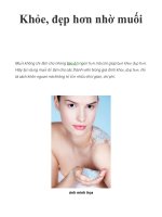 Khỏe, đẹp hơn nhờ muối ppt