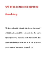 Chế độ ăn an toàn cho người đái tháo đường docx