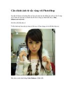 Cân chỉnh ảnh từ sắc vàng với PhotoShop doc