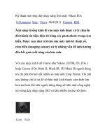 Kỹ thuật mở rộng dãy nhạy sáng trên máy Nikon D3s docx