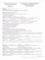 Đề thi thử đại học môn Vật Lý trường chuyên Chu Văn An, Hà Nội 2011 lần 1 docx