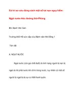 Xử trí sơ cứu đúng cách một số tai nạn nguy hiểm potx