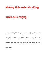 Những thắc mắc khi dùng nước súc miệng potx