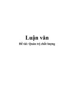 Đề tài: Quản trị chất lượng pps