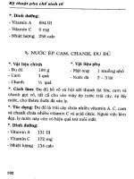 Kỹ thuật pha chế sinh tố : Chữa bệnh và làm đẹp part 6 docx