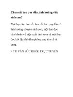 Chưa cắt bao quy đầu, ảnh hưởng việc sinh con? pptx