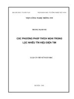 Các phương pháp thích nghi trong lọc nhiễu tín hiệu điện tim