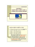 Nhập môn CHIẾN LƯỢC VÀ CHÍNH SÁCH KINH DOANH docx