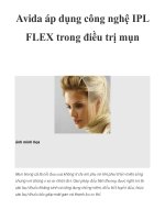 Avida áp dụng công nghệ IPL FLEX trong điều trị mụn pptx