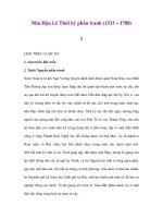 Nhà Hậu Lê Thời kỳ phân tranh (1533 – 1788) 1 ppt