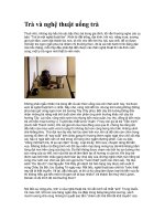 Trà và nghệ thuật uống trà pot