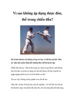 Vì sao không áp dụng được đòn, thế trong chiến đấu? potx