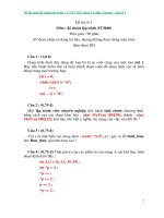 Đề thi môn Kĩ thuật lập trình - đề 1 doc