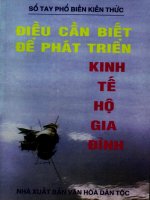 Điều cần biết để phát triển kinh tế hộ gia đình part 1 pptx