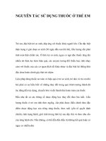 NGUYÊN TẮC SỬ DỤNG THUỐC Ở TRẺ EM docx