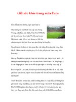 Giữ sức khỏe trong mùa Euro pot