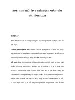HOẠT TÍNH PRÔTÊIN C TRÊN BỆNH NHÂN VIÊM TẮC TĨNH MẠCH pps
