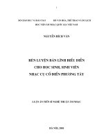 Rèn luyện bản lĩnh biểu diễn cho học sinh, sinh viên nhạc cụ cổ điển phương tây