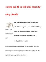 4 động tác để cơ thể khỏe mạnh từ sáng đến tối pdf