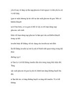 quá trình hình thành và phương pháp điều trị bệnh đái tháo đường trong y học p3 pdf