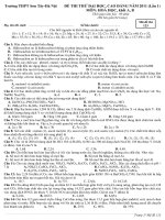 Đề thi thử đại học, cao đẳng năm 2011 lần 1 môn hóa học trường Sơn Tây-Hà Nội doc