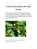 Cách đơn giản phòng, chữa bệnh táo bón pot