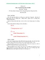 Đề thi môn Kĩ thuật lập trình - đề 2 ppt