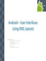 Android - Giao diện người dùng sử dụng XML Layouts pptx