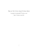 Đáp án Vật lý đại cương II potx